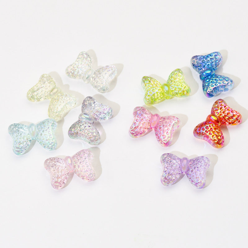 Wholesale 10PCS/PACK Glacier Bow Plated Colored Acrylic Beads